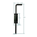 300mm Heavy Duty  Steel Drop Bolt (Black)