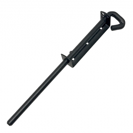 435mm Heavy Duty Steel Drop Bolt (Black) - 450mm powder coated steel drop bolt black - 2    - Gate Warehouse