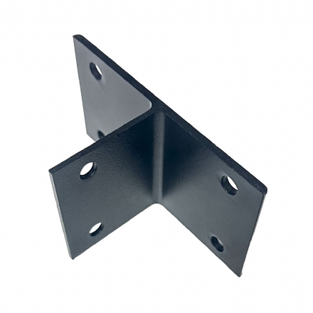 50x110x3x60mm Aluminium T-Bracket (Black) - 50x110x3x60mm aluminium t bracket black - 1    - Gate Warehouse