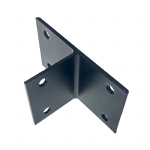 50x110x3x60mm Aluminium T-Bracket (Black)