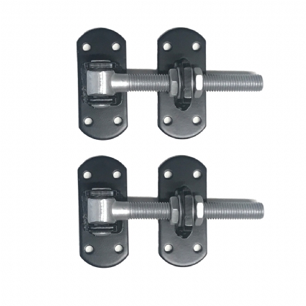 Adjustable Heavy Duty Swing Gate Hinge (50x115mm Mounting Plate) - Black -   1 Pair  - Gate Warehouse