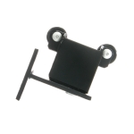 Adjustable Sliding Gate Catcher Closing End Holder with Side Mounting Bracket and Guiding Roller (Black)