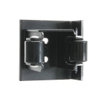 Adjustable Sliding Gate Catcher Closing End Holder with Side Mounting Bracket and Guiding Roller (Black)