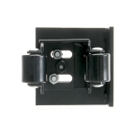 Adjustable Sliding Gate Catcher Closing End Holder with Side Mounting Bracket and Guiding Roller (Black)