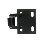 Adjustable Sliding Gate Catcher Closing End Holder with Side Mounting Bracket and Guiding Roller (Black)