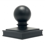 Aluminium Ball Cap for 100x100mm Post - Powder Coated Matte Black