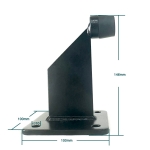 Gate Stopper with Bolt Down Base Plate for Sliding / Swing Gate (Black)