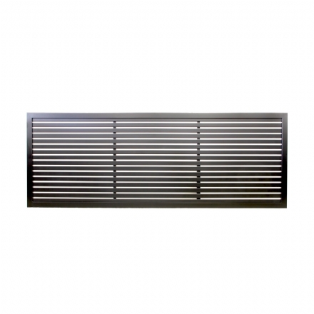 H9FFSB - Flat Top (Horizontal Slat) - Single Aluminium Driveway Gate - Single Sliding Gate - Matte Black - h9ffsb flat top horizontal slat single aluminium driveway gate single sliding gate black matt - 1    - Gate Warehouse