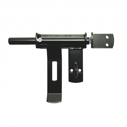 Heavy Duty Sliding Bolt Lockable Gate Latch (Black) - lockable padbolt black - 1    - Gate Warehouse