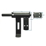 Heavy Duty Sliding Bolt Lockable Gate Latch (Black)