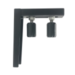 Nylon Guide Roller (40x60mm) and Steel Bracket Set for Sliding Gate (Black)