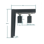 Nylon Guide Roller (40x60mm) and Steel Bracket Set for Sliding Gate (Black)