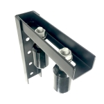 Nylon Guide Roller (40x60mm) and Steel Bracket Set for Sliding Gate (Black)