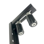 Nylon Guide Roller (40x60mm) and Steel Bracket Set for Sliding Gate (Black)