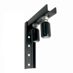 Nylon Guide Roller (40x60mm) and Steel Bracket Set for Sliding Gate (Black)