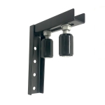 Nylon Guide Roller (40x60mm) and Steel Bracket Set for Sliding Gate (Black)