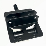 Self-Closing Gate Hinge - Adjustable Tension and Install Gap (Black)