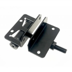 Self-Closing Gate Hinge - Adjustable Tension and Install Gap (Black)