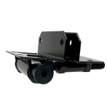 Self-Closing Gate Hinge - Adjustable Tension and Install Gap (Black)