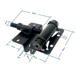 Self-Closing Gate Hinge - Adjustable Tension and Install Gap (Black)