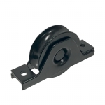 U Groove Galvanized Steel Sliding Gate Wheel (Semi-concealed for Low Profile Recess Mounting) - Black