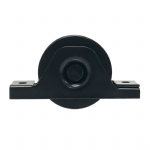 U Groove Galvanized Steel Sliding Gate Wheel (Semi-concealed for Low Profile Recess Mounting) - Black