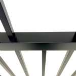 V0FDDB - Flat Top (Double Top Rail) - Double Aluminium Driveway Gates - Double Swing Gates - Matte Black