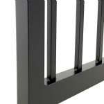 V0FDDB - Flat Top (Double Top Rail) - Double Aluminium Driveway Gates - Double Swing Gates - Matte Black