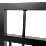 V0FDDB - Flat Top (Double Top Rail) - Double Aluminium Driveway Gates - Double Swing Gates - Matte Black