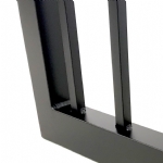 V0FDDB - Flat Top (Double Top Rail) - Double Aluminium Driveway Gates - Double Swing Gates - Matte Black
