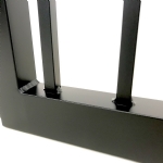 V0FDDB - Flat Top (Double Top Rail) - Double Aluminium Driveway Gates - Double Swing Gates - Matte Black