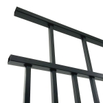 V0FDFB - Flat Top (Double Top Rail) - Aluminium Fence Panel - Matte Black