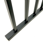 V0FDFB - Flat Top (Double Top Rail) - Aluminium Fence Panel - Matte Black