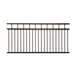 V0FDFB - Flat Top (Double Top Rail) - Aluminium Fence Panel - Matte Black