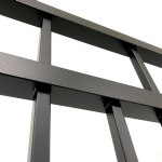 V0FDPB - Flat Top (Double Top Rail) - Aluminium Pedestrian / Side Gate (Single Swing Gate) - Matte Black