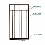 V0FDPB - Flat Top (Double Top Rail) - Aluminium Pedestrian / Side Gate (Single Swing Gate) - Matte Black