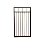 V0FDPB - Flat Top (Double Top Rail) - Aluminium Pedestrian / Side Gate (Single Swing Gate) - Matte Black