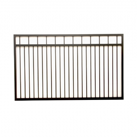 V0FDSB - Flat Top (Double Top Rail) - Single Aluminium Driveway Gate - Single Sliding Gate - Matte Black - v0fdsb flat top double top rail single aluminium driveway gate single sliding gate black matt - 1    - Gate Warehouse