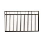 V0FDSB - Flat Top (Double Top Rail) - Single Aluminium Driveway Gate - Single Sliding Gate - Matte Black