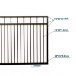 V0FDSB - Flat Top (Double Top Rail) - Single Aluminium Driveway Gate - Single Sliding Gate - Matte Black