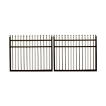 V0FSDB - Spear Top (Fleur-de-lis) - Double Aluminium Driveway Gates - Double Swing Gates - Matte Black