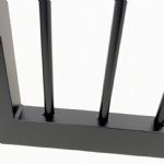 V0FSDB - Spear Top (Fleur-de-lis) - Double Aluminium Driveway Gates - Double Swing Gates - Matte Black