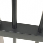 V0FSPB - Spear Top (Fleur-de-lis) - Aluminium Pedestrian / Side Gate (Single Swing Gate) - Matte Black
