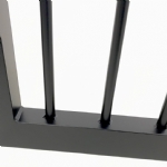 V0FSPB - Spear Top (Fleur-de-lis) - Aluminium Pedestrian / Side Gate (Single Swing Gate) - Matte Black