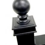 V0FSPB - Spear Top (Fleur-de-lis) - Aluminium Pedestrian / Side Gate (Single Swing Gate) - Matte Black