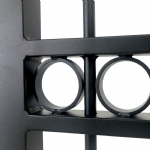 V0RSDB - Ring and Spear Top (Fleur-de-lis) - Aluminium Double Swing Gates - Matte Black