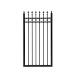 V0RSPB - Ring and Spear Top (Fleur-de-lis) - Aluminium Pedestrian / Side Gate - Matte Black