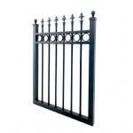 V0RSPB - Ring and Spear Top (Fleur-de-lis) - Aluminium Pedestrian / Side Gate - Matte Black