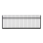 V0RSSB - Ring and Spear Top (Fleur-de-lis) - Aluminium Sliding Driveway Gate - Matte Black