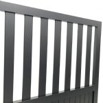 V5FFDB - Flat Top (Partial Privacy approx.50%) - Double Aluminium Driveway Gates - Double Swing Gates - Matte Black